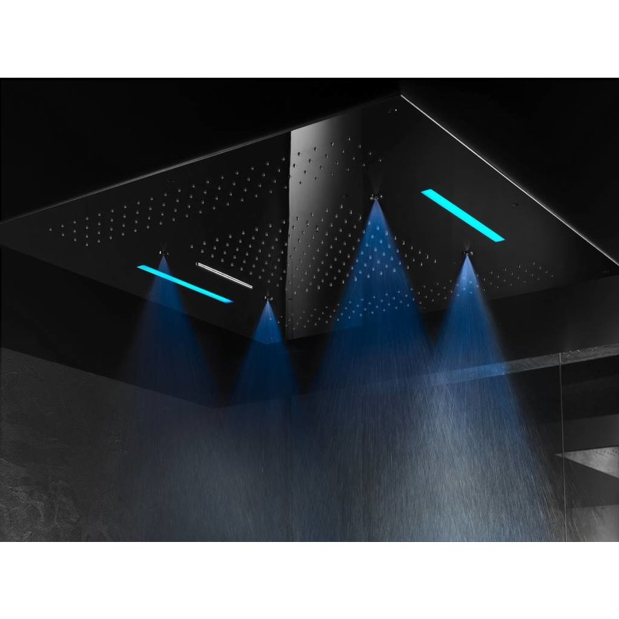 Mate Hoofddouche Vierkant Met Led Waterval En Nevel 95 Cm M173