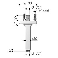 Mate Plafondbuis Rond Verzwaard 15, 30 Cm