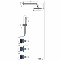 Thermostatische Inbouw Douche Set Buddy Met 2 Stopkranen Ibs 1