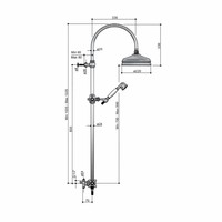 Thermostatische Regendouche Set Amice Sds 5