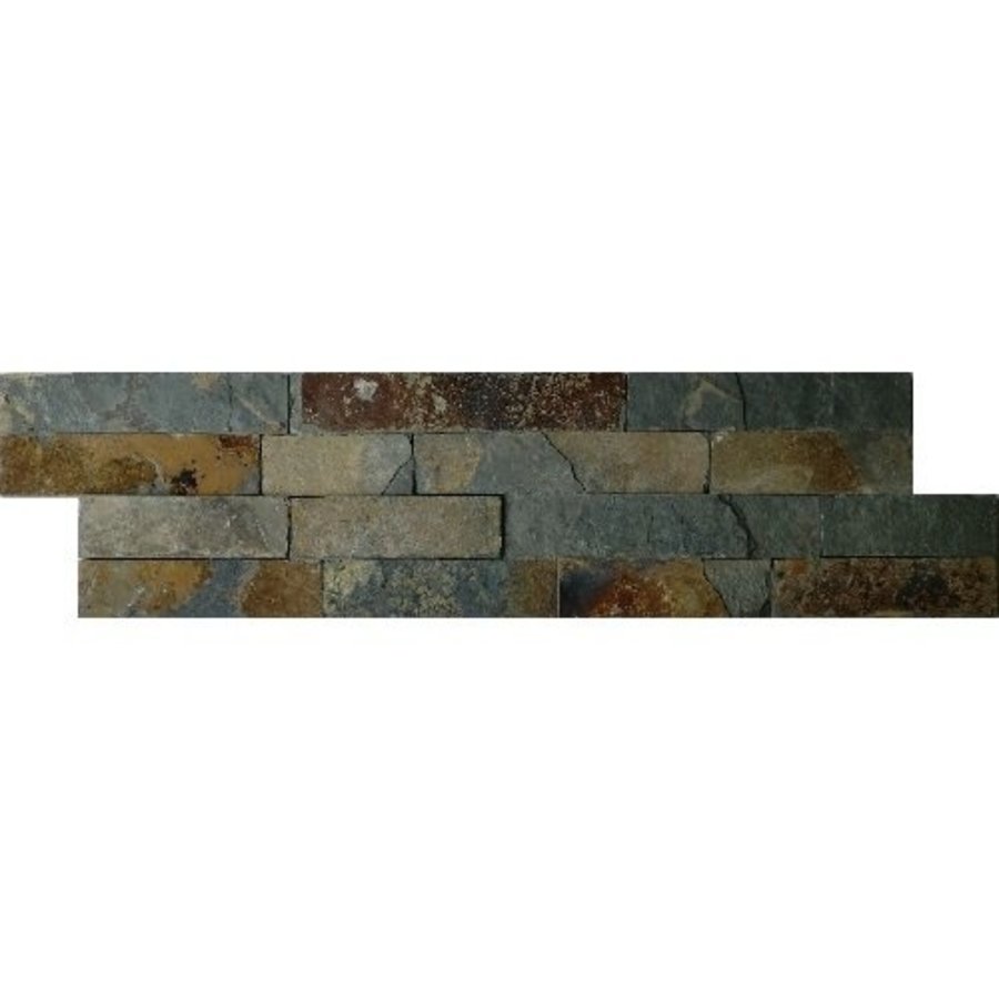 Schiste Flatface Stonepanel Rusty Slate 15X60X1/2, Breukruw P/Stuk