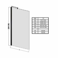 Inloopdouche Met Profiel En Easyclean Coating (Alle Maten) x 200cm