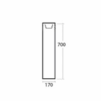 Wastafelzuil VM Isifix Atlas Porselein 70cm Hoog Wit