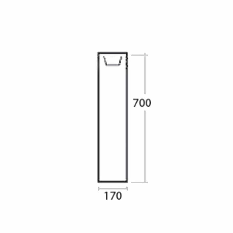 Wastafelzuil VM Isifix Atlas Porselein 70cm Hoog Wit