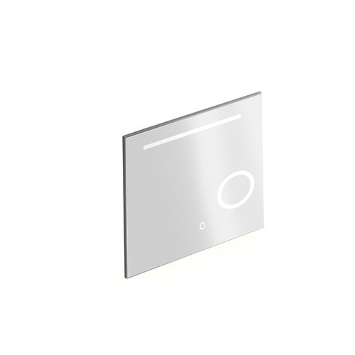 Badkamerspiegel met Verlichting Xenz Desenzano 80x70 cm met Spiegelverwarming en Scheerspiegel 