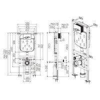 Inbouwreservoir Creavit GR5003 3-6L H121 cm Frontbediening