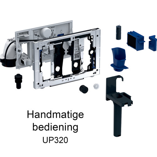 Module Geurzuivering Geberit Duofresh Met Toiletstickhouder Handmatige Activering UP320 Sigma 12 Achterplaat Antracietgrijs of Glanschroom 