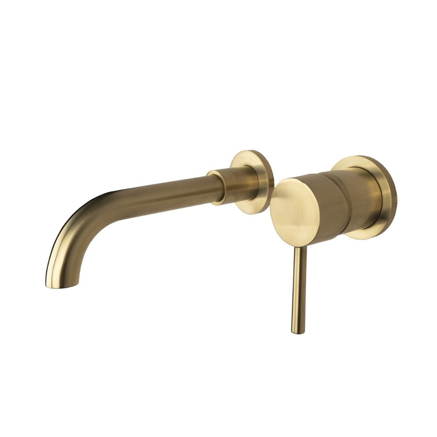 Inbouw Wastafelkraan Aqua Splash Colorato Incl. Inbouwdeel Geborsteld Goud