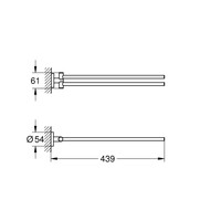 Handdoekhouder Grohe Essentials 44 cm Cool Sunrise Geborsteld