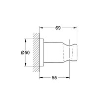 Handdouchehouder Grohe Rainshower Warm Sunset Geborsteld