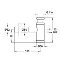 Bekersifon Grohe Others Verstelbaar Hard Graphite Geborsteld