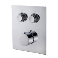 Afbouwdeel Inbouwthermostaat Wiesbaden Caral Klik Pro 2-weg Chroom