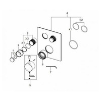 Afbouwdeel Inbouwthermostaat Wiesbaden Caral Klik Pro 2-weg Chroom