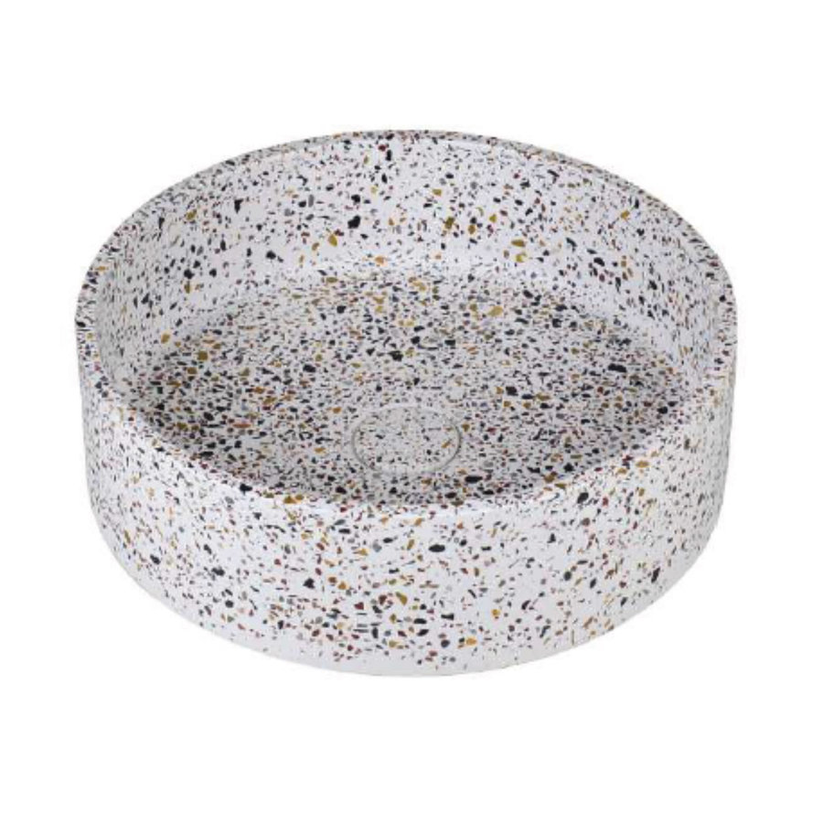 Waskom Ideavit Idea.Ora 39x39x12 cm Rond Terrazzo Wit