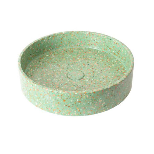 Waskom Ideavit Idea.Smart 42.5x42.5x10 cm Rond Terrazzo Groen 