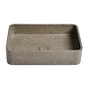 Ideavit Waskom Ideavit Idea.Gaia 50x32.5x12 cm Vierkant Terrazzo Grijs/Bruin