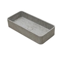 Waskom Ideavit Idea.Max 60x28x12 cm Rechthoek Beton Grijs/Bruin