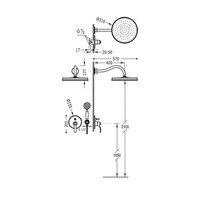 Regendoucheset Tres Clasic Mengkraan Incl. Handdouche RVS