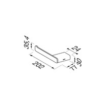 Toiletrolhouder Zonder Klep Geesa Shift Geborsteld RVS (Links)