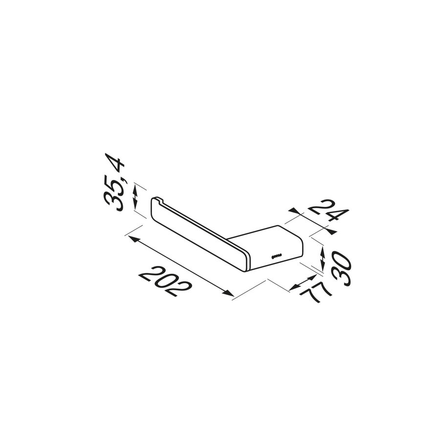 Toiletrolhouder Zonder Klep Geesa Shift Geborsteld RVS (Links)