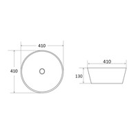 Waskom AquaSplash Pura 42 cm Wit