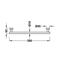 Handdoekhouder Tres Max 58 cm RVS