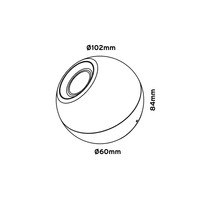 Opbouwspot AquaSplash Sidney 10.2x8.4 cm Zwart