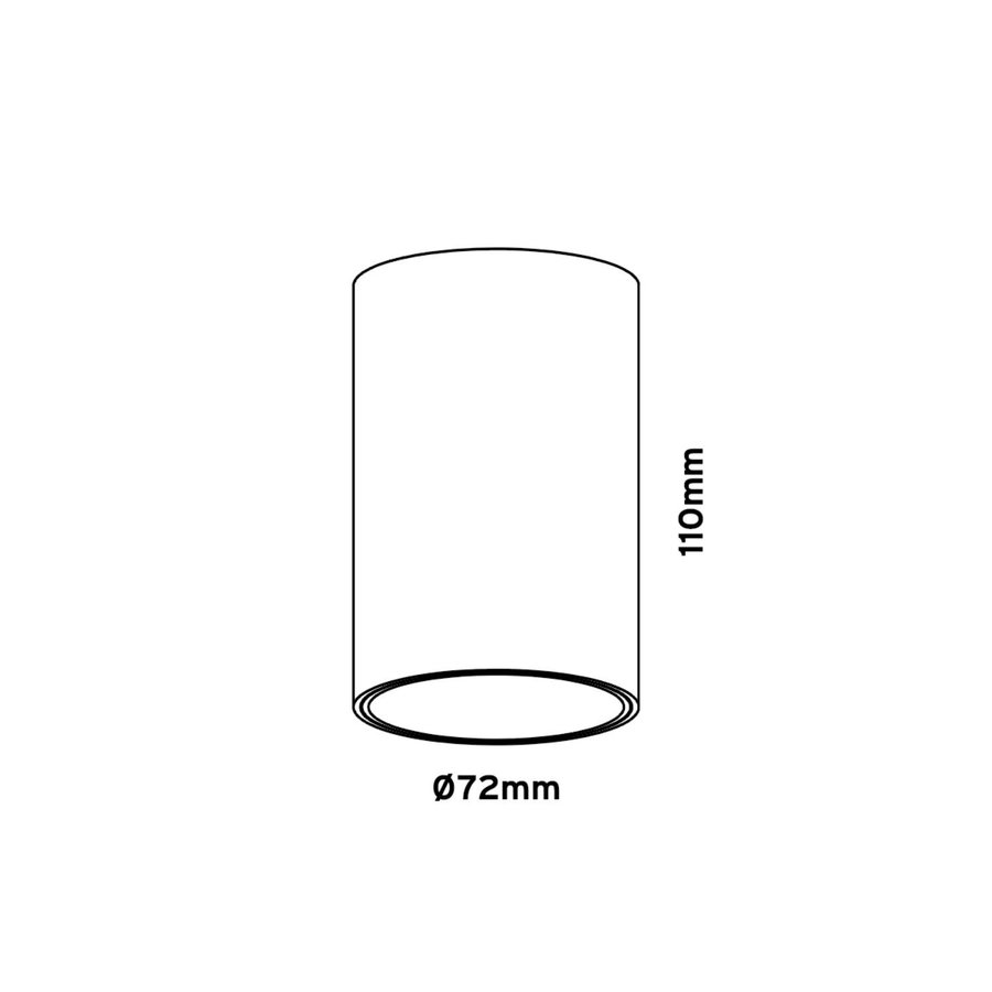 Opbouwspot AquaSplash Delilah 7.2x11 cm Dim to Warm Wit