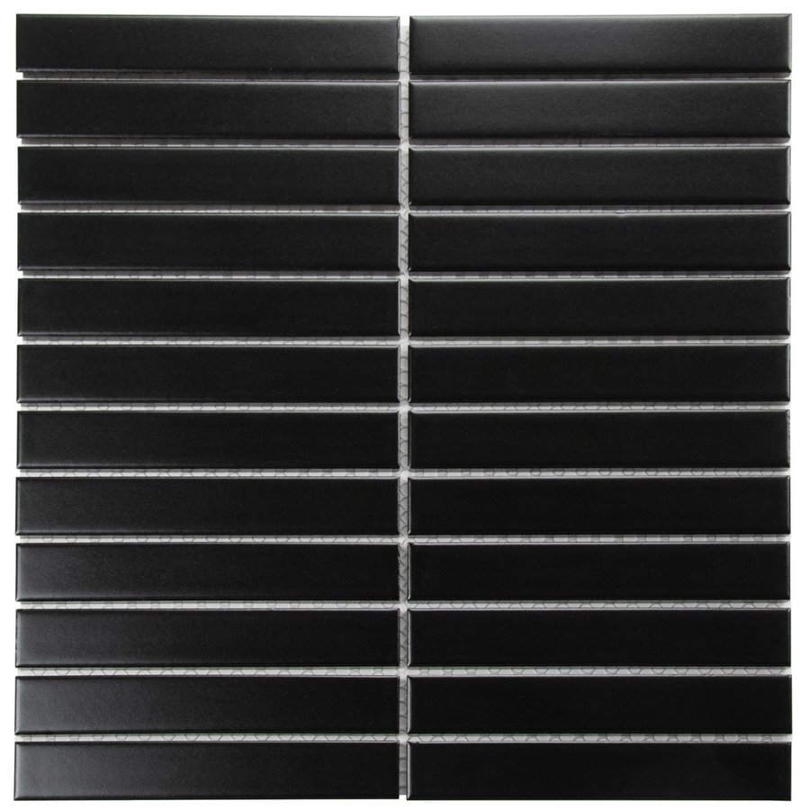 Mozaiek Tegel Sevilla 29,6x30 cm Finger Mat Zwart (Prijs per 0,89 M2)