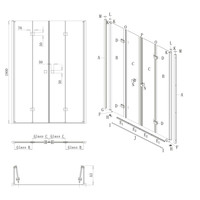 Nisdeur Lacus Albarella Saloon Inklap Deur 140x190 Cm Chroom