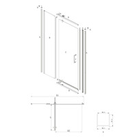 Nisdeur Lacus Pianosa Evo 2-Delig 90x200 Cm Chroom