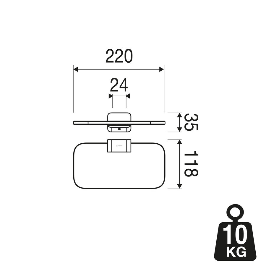 Planchet en Zeephouder Geesa Shift Geborsteld Goud Met Transparant Glas