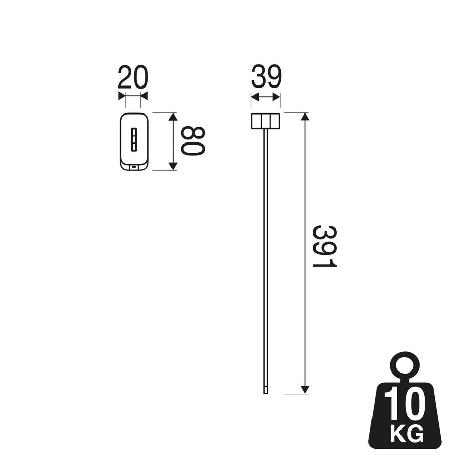 Handdoekrek Geesa Shift 1 Arm Zwart