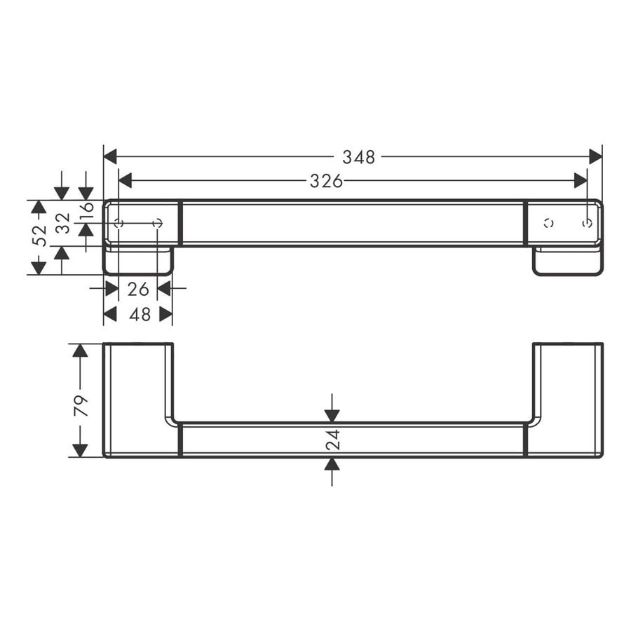 Badgreep HansGrohe AddStoris 34,8 cm Chroom