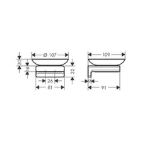 Zeepschaal HansGrohe AddStoris Chroom