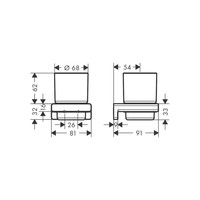 Tandenborstelhouder HansGrohe AddStoris Chroom