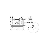 Toiletrolhouder Zonder Klep HansGrohe AddStoris Chroom