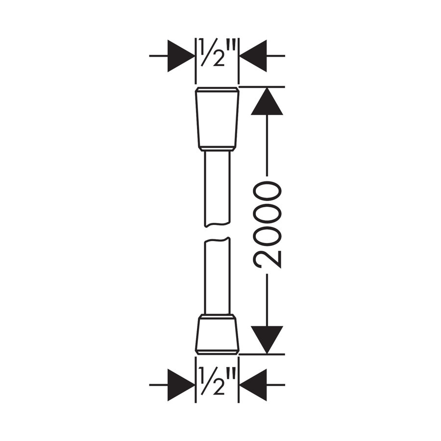 Doucheslang Isiflex HansGrohe 200 cm Chroom