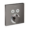 Hansgrohe Thermostaat Afbouwdeel ShowerSelect HansGrohe Voor 2 Functies Geborsteld Zwart Chroom