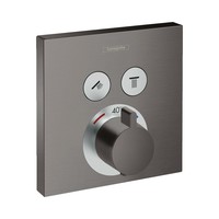 Thermostaat Afbouwdeel ShowerSelect HansGrohe Voor 2 Functies Geborsteld Zwart Chroom