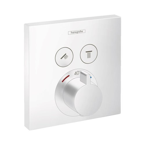 Thermostaat Afbouwdeel ShowerSelect HansGrohe Voor 2 Functies Mat Wit 