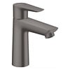 Hansgrohe Wastafelmengkraan Talis E 110 HansGrohe Eengreeps met Trekwaste Geborsteld Zwart Chroom