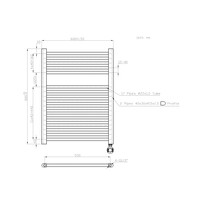 Elektrische Badkamer radiator Best-Design Wit