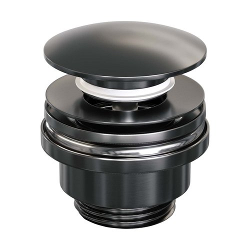 Klikwaste Brauer Afvoerplug Messing Binnenwerk 5/4 Geborsteld Gunmetal 