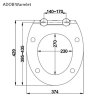 Verwarmde Toiletzitting Maro D'Italia ADOB Warmlet Softclose Wit