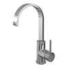 Brauer Wastafelmengkraan Brauer Chrome Carving Coldstart Opbouw Hoog Plat Gebogen Ronde Hendel Chroom PVD