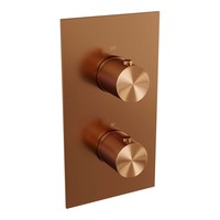 Inbouwthermostaat Compleet Brauer Copper Carving 3-weg Geborsteld Koper