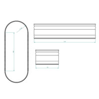 IJsbad Tankkd Green Label Oval 244x61x91 cm Aluminium