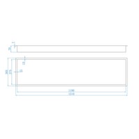 Inbouwnis Best Design Elah 121x28x7 cm Mat Goud