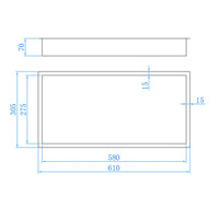 Inbouwnis Best-Design Lotus 61x30.5x7 cm RVS